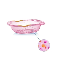Ванночка детская со сливом BabyJem Round Transparent Pink, 80 см купить в Кишиневе. Фото 2