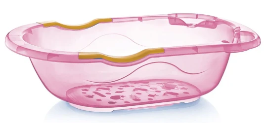 Ванночка детская со сливом BabyJem Round Transparent Pink, 80 см купить в Кишиневе