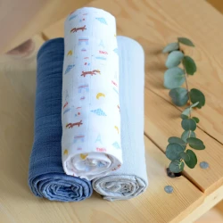 Пелёнки из муслина Beaba Paris Blue (70x70 см), 3 шт купить в Кишиневе. Фото 3