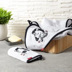 Prosop de baie BabyOno Zebra White, 85x85 cm cumpăra în Chișinau. Foto 6