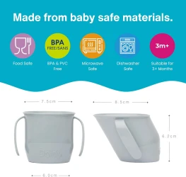 Cană înclinată Caretero Doidy Grey, 200 ml cumpăra în Chișinau. Foto 3