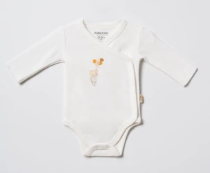 Боди с длинным рукавом BabyCosy Orange & Ivory, 2 шт. (3-6М) купить в Кишиневе. Фото 2