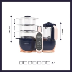 Aparat de gatit robot de bucătărie multifuncțional 5 in 1 Babymoov Nutribaby (+) XL Blue cumpăra în Chișinau. Foto 3