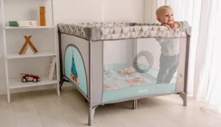 Кроватка манеж Lionelo Lene Blue Navy купить в Кишиневе. Фото 6