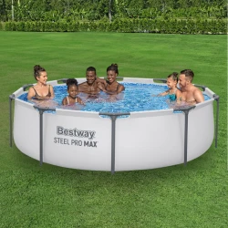 Piscină cu cadru metalic Bestway Steel Pro Max Round 305x76 cm, 4678 litri, cu pompă de filtrare cumpăra în Chișinau. Foto 4