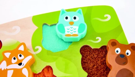 Деревянные пазлы Hape Forest Animal, 6 элементов купить в Кишиневе. Фото 6