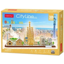 Puzzle 3D Cubic Fun Barcelona, 186 elemente cumpăra în Chișinau. Foto 1