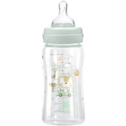 Бутылочка для кормления из стекла KikkaBoo Jungle King Mint, 240 мл купить в Кишиневе. Фото 2