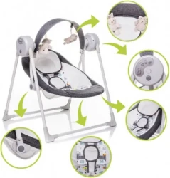 Balansoar pentru bebeluși 4Baby Swing Grey cumpăra în Chișinau. Foto 5