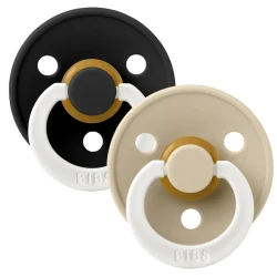 Suzetă rotundă din latex Bibs Colour Vanilla Night & Black Night (6-18 luni), 2 buc. cumpăra în Chișinau. Foto 1