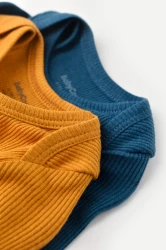 Боди с длинным рукавом BabyCosy Modal Apricot & Blue, 2 шт. (3-6М) купить в Кишиневе. Фото 3