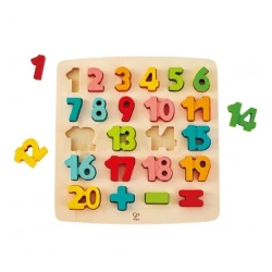 Развивающая игрушка Hape Chunky Number Math Puzzle купить в Кишиневе. Фото 3