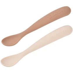 Set lingurițe Beaba cu husă Silicone Clay Earth, 2 buc. cumpăra în Chișinau