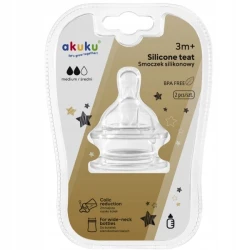 Соска силиконовая Akuku с быстрым потоком (3+ мес), 2 шт купить в Кишиневе. Фото 4