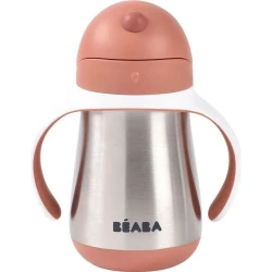 Поильник с трубочкой Beaba Terracotta (8 мес.+), 250 мл купить в Кишиневе. Фото 3