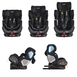 Автокресло 0-36кг Isofix Moni Colonel Dark Grey, поворотное 360 купить в Кишиневе. Фото 8