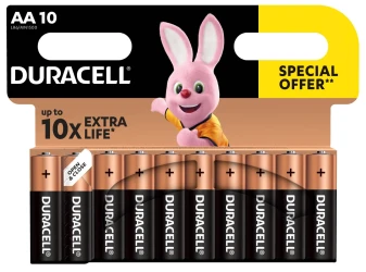 Набор батареек Duracell AA MN1500, 10 шт. купить в Кишиневе. Фото 1