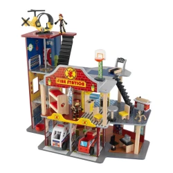 Игровой набор KidKraft Deluxe Fire Station, деревянная пожарная станция, 27 элементов купить в Кишиневе. Фото 1