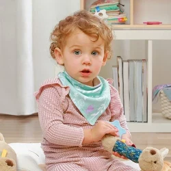 Хлопковый слюнявчик BabyOno Birds Розовый, 2 шт купить в Кишиневе. Фото 2