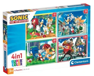 Puzzle Clementoni 4 in 1 Sonic The Hedgehog, 72 elemente cumpăra în Chișinau. Foto 1