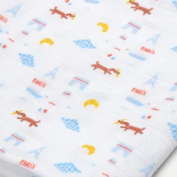 Пелёнки из муслина Beaba Paris Blue (70x70 см), 3 шт купить в Кишиневе. Фото 5