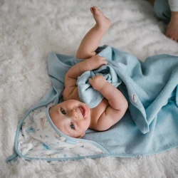 Банное полотенце BabyOno Terry Blue, 100x100 см купить в Кишиневе. Фото 3