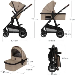 Carucior 2/1 Lionelo Amber Beige Sand cumpăra în Chișinau. Foto 8