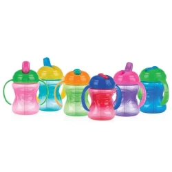 Cană cu pai Nuby Grip N Sip 9+ luni 240 ml cumpăra în Chișinau. Foto 1