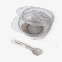 Bol cu ventuză și lingură Kikkaboo Beige, 250 ml cumpăra în Chișinau. Foto 2