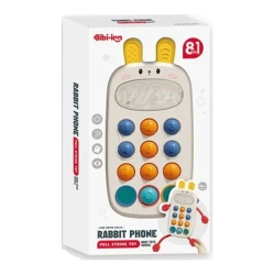 Развивающая игрушка-тянучка Chipolino Pull String Toy 8 в 1, телефон-зайчик купить в Кишиневе. Фото 3