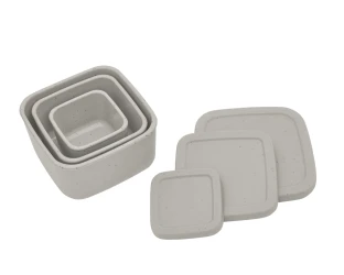 Набор из 3 контейнеров Kikkaboo Platinum Silicone Sand Beige купить в Кишиневе. Фото 2