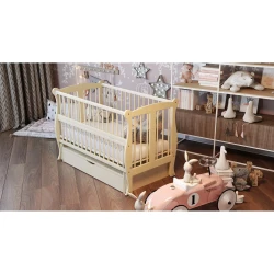 Детская кроватка Miracolo Grazia Lux Ivory на маятнике с ящиком купить в Кишиневе. Фото 5