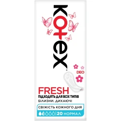 Прокладки Kotex Deo Normal Liners flat, 20 шт. купить в Кишиневе. Фото 1