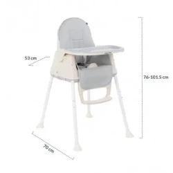Scaun pentru hranire 3 in 1 KikkaBoo Creamy Grey cumpăra în Chișinau. Foto 6