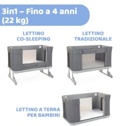 Pătuț pentru copii 3 în 1 Chicco Next2Me Forever MoonGrey cumpăra în Chișinau. Foto 5