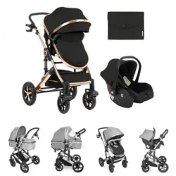 Carucior 3 in 1 transformabil KikkaBoo Darling Black cumpăra în Chișinau. Foto 4