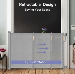 Ворота безопасности Momcozy Retractable Grey, 140 см купить в Кишиневе. Фото 7