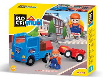 Set construcție Blocki Mubi Mașină de tractare, 15 elemente cumpăra în Chișinau. Foto 1