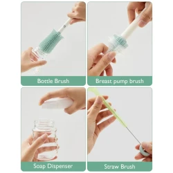 Perie electrică pentru biberoane Momcozy Push-Press Green cumpăra în Chișinau. Foto 4