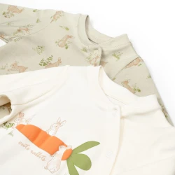 Salopete BabyCosy Rabbit Green & Ivory, 2 buc. (3-6L) cumpăra în Chișinau. Foto 3
