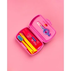 Набор зубная паста Curaprox Be You + Зубная щётка Travel + Межзубная щетка, 2 шт. Pink (6 лет+) купить в Кишиневе. Фото 8