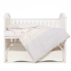 Lenjerie de patut (3 elemente) Twins Sweet Nice Day Beige cumpăra în Chișinau. Foto 1