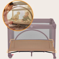Кроватка манеж Lionelo Laura Pink Nude купить в Кишиневе. Фото 12