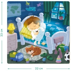 Пазл Dodo 4 в 1 Мой день, 72 элемента купить в Кишиневе. Фото 4