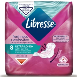 Прокладки Libresse Freshness and Protection Ultra Long, 8 шт. купить в Кишиневе. Фото 1
