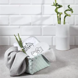 Prosop de baie BabyOno Fox Grey, 76x76 cm cumpăra în Chișinau. Foto 5