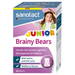 Пищевая добавка Sanotact Junior Brainy Bears, 60 шт купить в Кишиневе. Фото 1