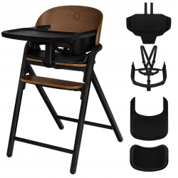 Стульчик для кормления 3 в 1 Lionelo Celia Black Wood купить в Кишиневе. Фото 2