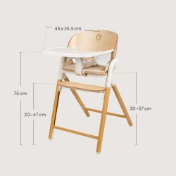 Стул для кормления 3 в 1 Lionelo Celia White Natural Wood купить в Кишиневе. Фото 6