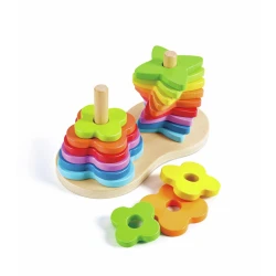 Пирамидка Hape Double Rainbow Stacker купить в Кишиневе. Фото 2